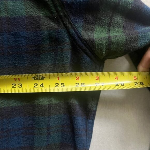 Pladra cotton green blue plaid flannel button up shirt Sz 2X - Picture 10 of 12